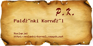 Palánki Kornél névjegykártya